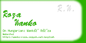 roza wanko business card